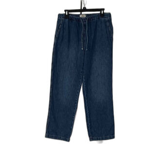 Marine Layer Medium Wash Drawstring Wide Leg Jeans Women’s M Preppy Coastal